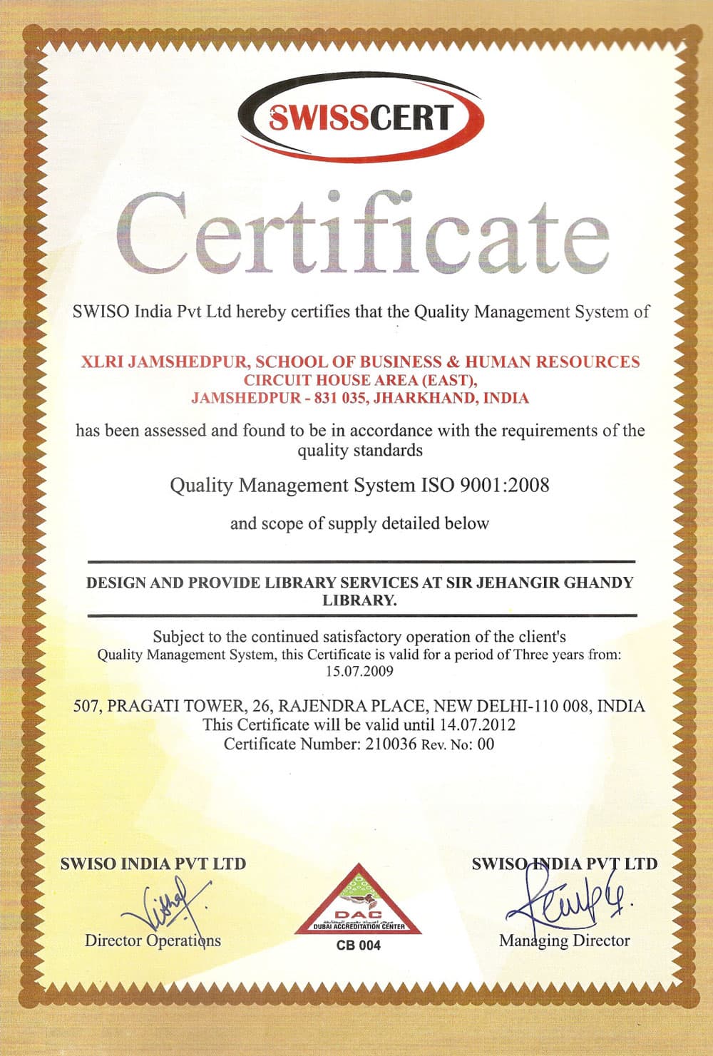  certificates